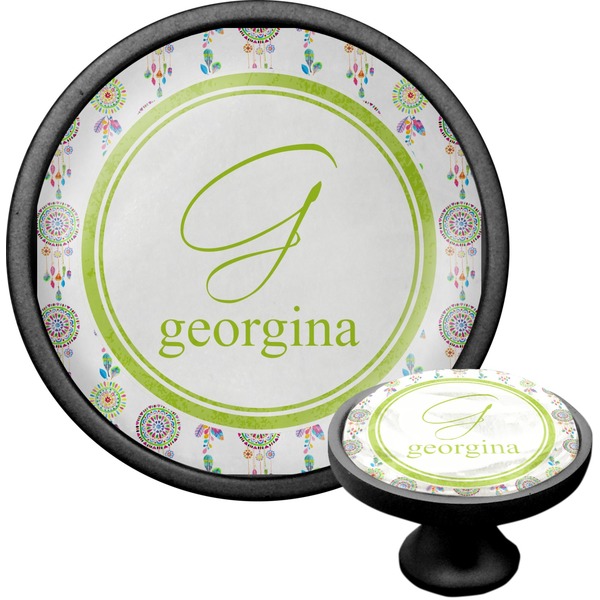 Custom Dreamcatcher Cabinet Knob (Black) (Personalized)