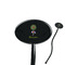 Dreamcatcher Black Plastic 7" Stir Stick - Oval - Closeup