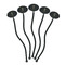 Dreamcatcher Black Plastic 7" Stir Stick - Oval - Fan