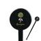 Dreamcatcher Black Plastic 7" Stir Stick - Round - Closeup
