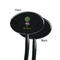 Dreamcatcher Black Plastic 7" Stir Stick - Single Sided - Oval - Front & Back