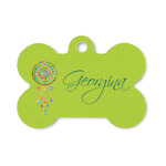 Dreamcatcher Bone Shaped Dog ID Tag - Small (Personalized)