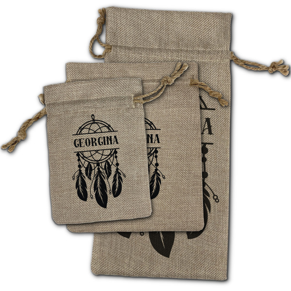 Dreamcatcher Burlap Gift Bags - (PARENT MAIN) All Three