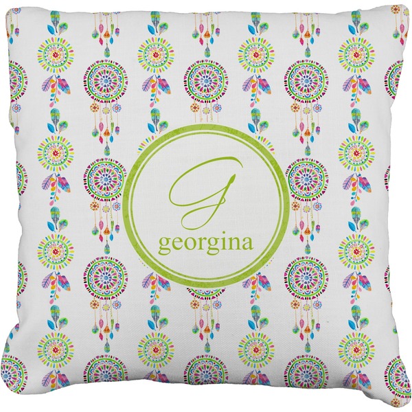 Custom Dreamcatcher Faux-Linen Throw Pillow 18" (Personalized)
