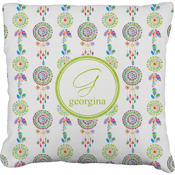 Custom Dreamcatcher Faux-Linen Throw Pillow 20" (Personalized)