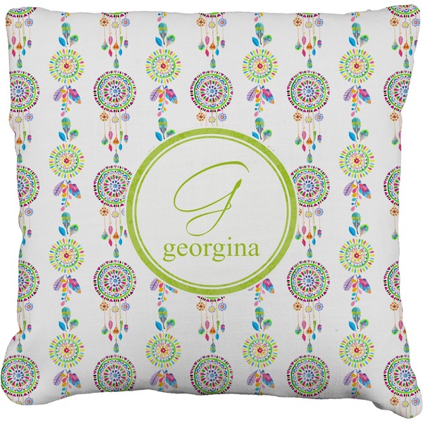 Custom Dreamcatcher Faux-Linen Throw Pillow (Personalized)