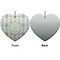 Dreamcatcher Ceramic Flat Ornament - Heart Front & Back (APPROVAL)
