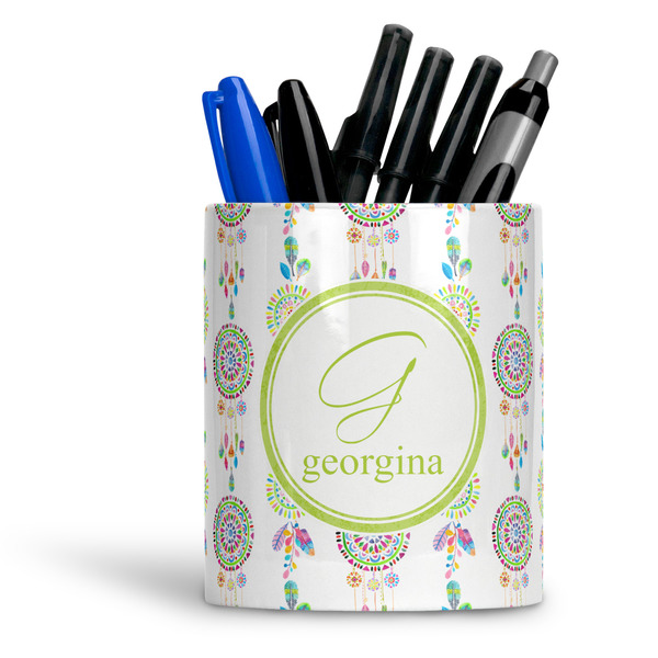 Custom Dreamcatcher Ceramic Pen Holder