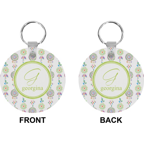 Dreamcatcher Circle Keychain (Front + Back)
