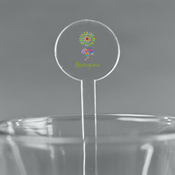 Dreamcatcher 5.5" Round Plastic Stir Sticks - Clear (Personalized)