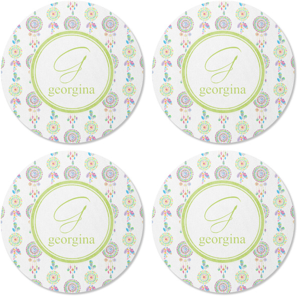 Dreamcatcher Coaster Round Rubber Back - Apvl