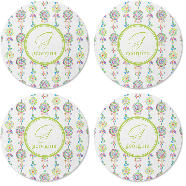 Dreamcatcher Coaster Round Rubber Back - Apvl
