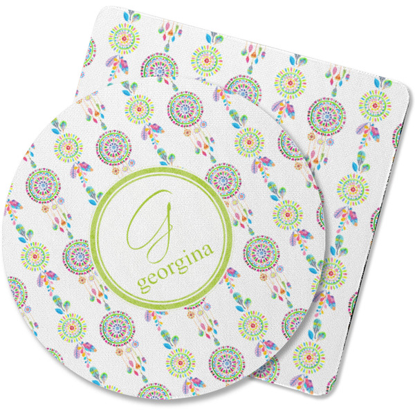 Custom Dreamcatcher Rubber Backed Coaster (Personalized)
