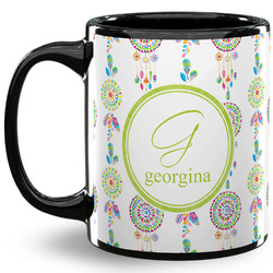Dreamcatcher 11 Oz Coffee Mug - Black (Personalized)