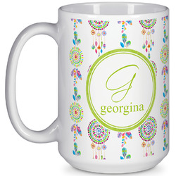 Dreamcatcher 15 Oz Coffee Mug - White (Personalized)