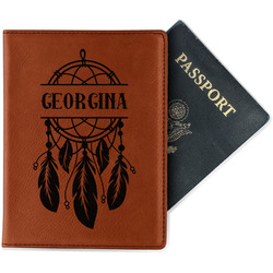 Dreamcatcher Passport Holder - Faux Leather - Double Sided (Personalized)