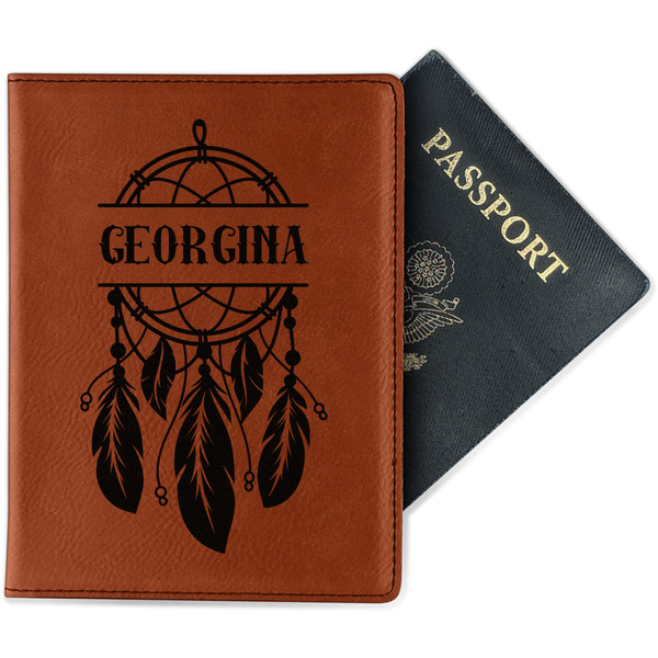 Custom Dreamcatcher Passport Holder - Faux Leather (Personalized)