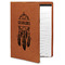 Dreamcatcher Cognac Leatherette Portfolios with Notepad - Large - Main