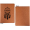 Dreamcatcher Cognac Leatherette Portfolios with Notepad - Large - Single Sided - Apvl