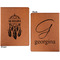 Dreamcatcher Cognac Leatherette Portfolios with Notepad - Small - Double Sided- Apvl