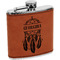 Dreamcatcher Cognac Leatherette Wrapped Stainless Steel Flask