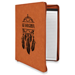 Dreamcatcher Leatherette Zipper Portfolio with Notepad - Double Sided (Personalized)