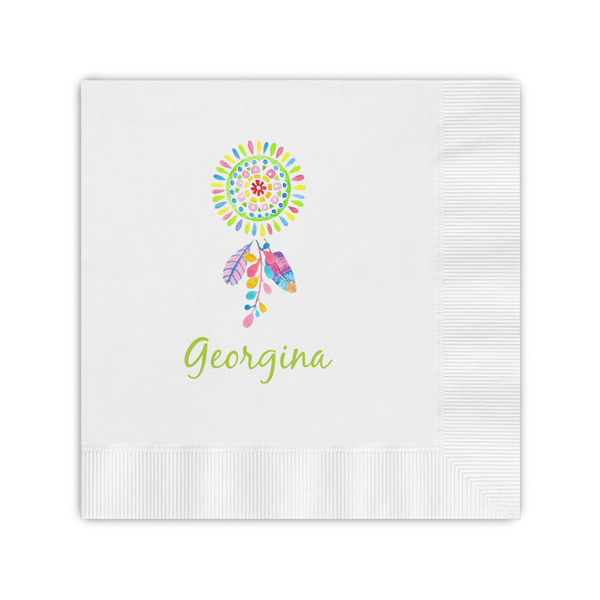 Custom Dreamcatcher Coined Cocktail Napkins (Personalized)