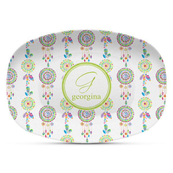 Custom Dreamcatcher Plastic Platter - Microwave & Oven Safe Composite Polymer (Personalized)