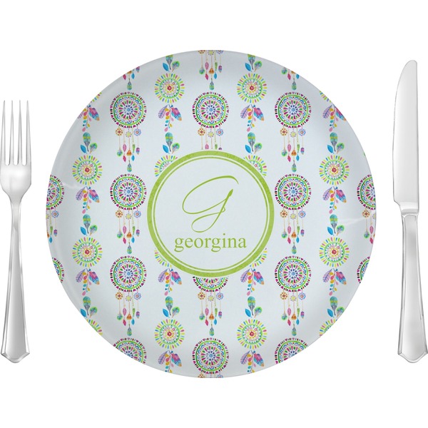 Custom Dreamcatcher 10" Glass Lunch / Dinner Plates - Single or Set (Personalized)