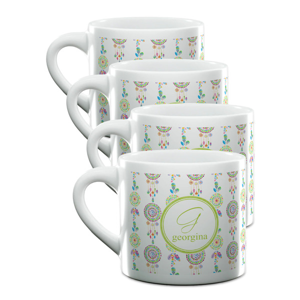 Custom Dreamcatcher Double Shot Espresso Cups - Set of 4 (Personalized)