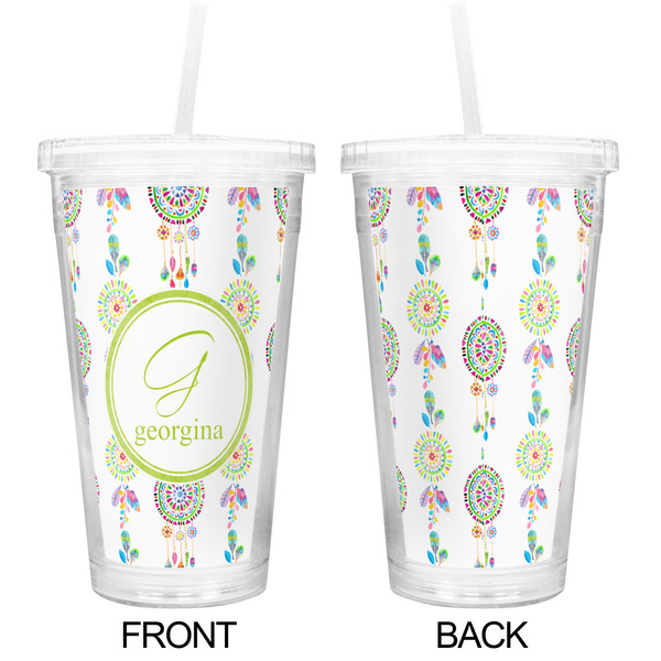 Dreamcatcher Double Wall Tumbler with Straw - Approval
