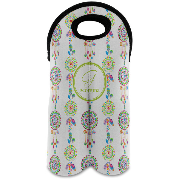 Custom Dreamcatcher Wine Tote Bag (2 Bottles) (Personalized)