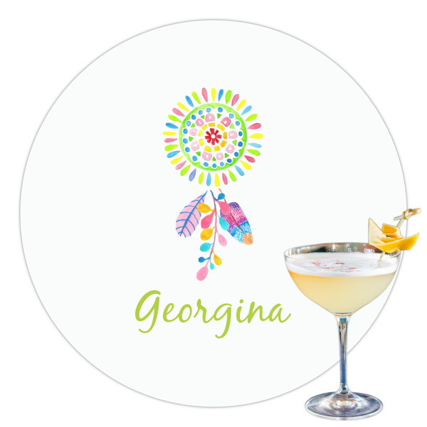 Custom Dreamcatcher Printed Drink Topper - 3.5" (Personalized)