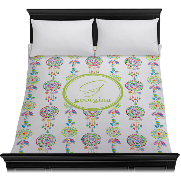Dreamcatcher Duvet Cover - Queen - On Bed - No Prop