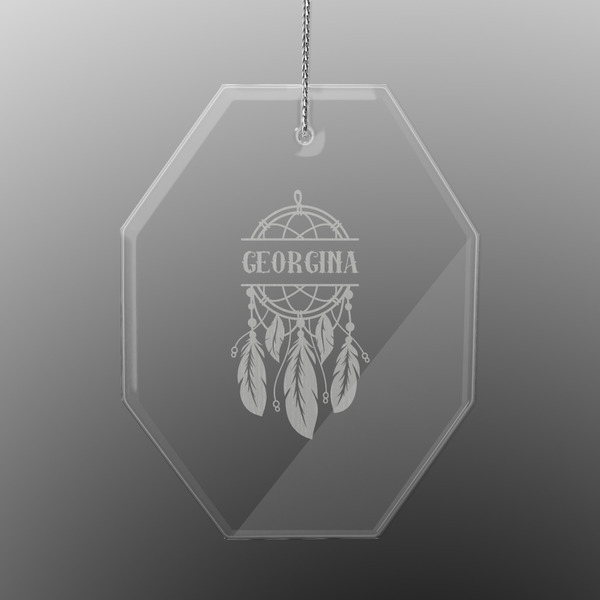 Dreamcatcher Engraved Glass Ornaments - Octagon