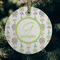 Dreamcatcher Frosted Glass Ornament - Round (Lifestyle)