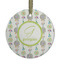 Dreamcatcher Flat Glass Ornament - Round w/ Name and Initial