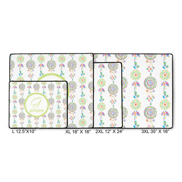 Dreamcatcher Gaming Mats - SIZE CHART