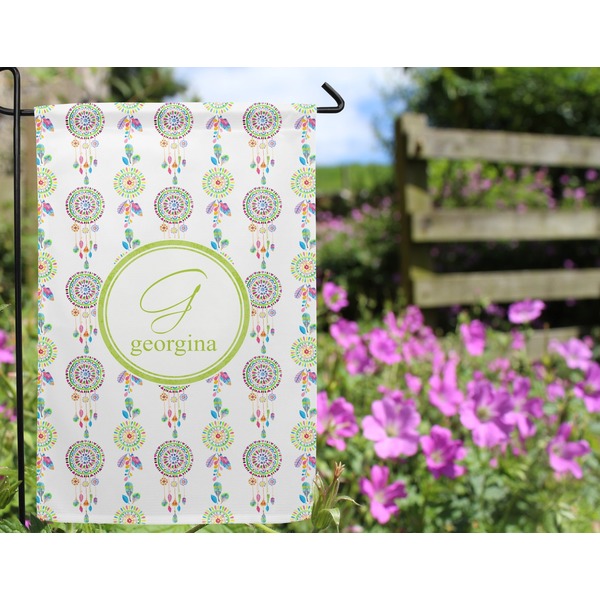 Dreamcatcher Garden Flag - Outside In Flowers