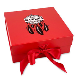 Dreamcatcher Gift Box with Magnetic Lid - Red (Personalized)