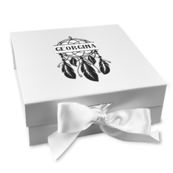 Dreamcatcher Gift Box with Magnetic Lid - White (Personalized)