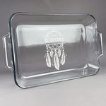 Dreamcatcher Glass Baking Dish with Truefit Lid - 13in x 9in (Personalized)