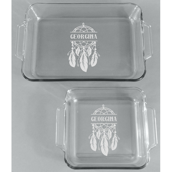Dreamcatcher Glass Baking Dish Set - FRONT