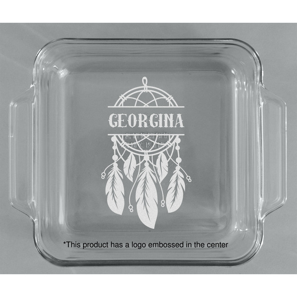 Dreamcatcher Glass Cake Dish - APPROVAL (8x8)