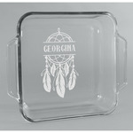 Dreamcatcher Glass Cake Dish - 8in x 8in (Personalized)