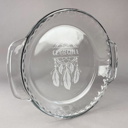 Dreamcatcher Glass Pie Dish - 9.5in Round (Personalized)