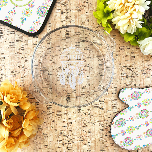 Dreamcatcher Glass Pie Dish - LIFESTYLE