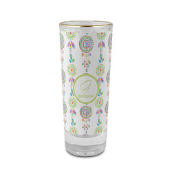 Dreamcatcher 2 oz Shot Glass - Glass with Gold Rim (Personalized)