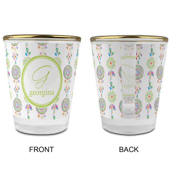 Dreamcatcher Glass Shot Glass - with gold rim - APPROVAL