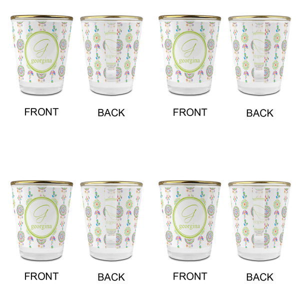 Dreamcatcher Glass Shot Glass - with gold rim - Set of 4 - APPROVAL